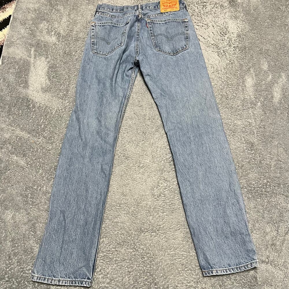 Levi's 505 Jeans Mens 31 x34 Straight Fit Blue Denim Pants *stains
